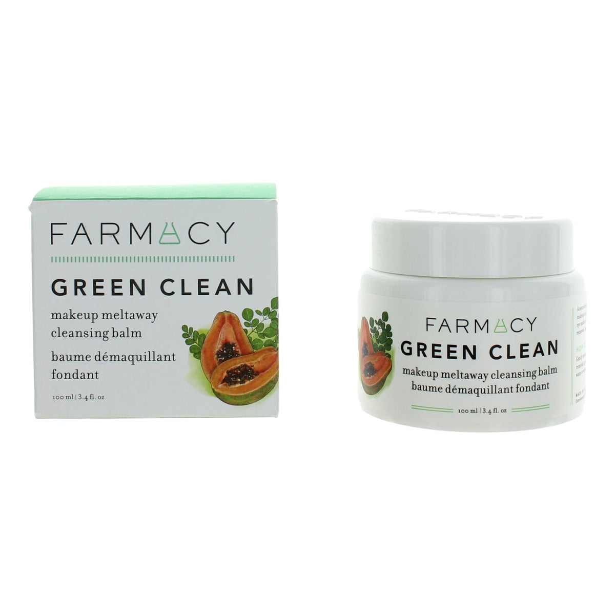 Farmacy Green Clean by Farmacy, 3.4oz Makeup Meltaway Cleansing Balm 0.